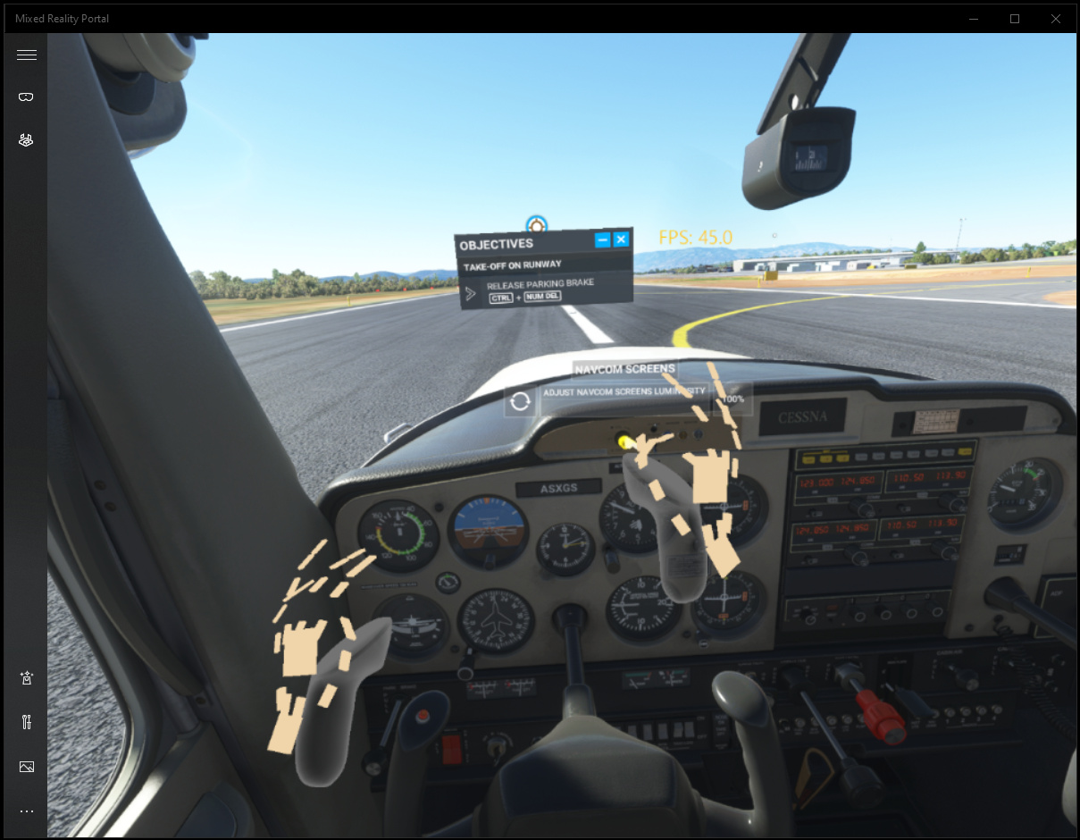 Hand tracking in Microsoft Flight Simulator 2020