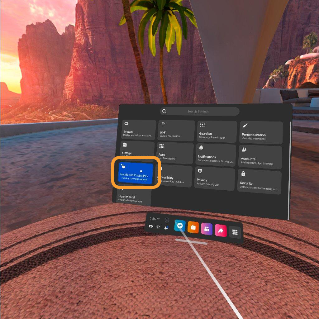 Enabling hand tracking